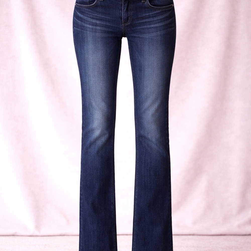 NY&Co Bootcut Jeans Size 0 Petite Blue Low Rise Stretch
